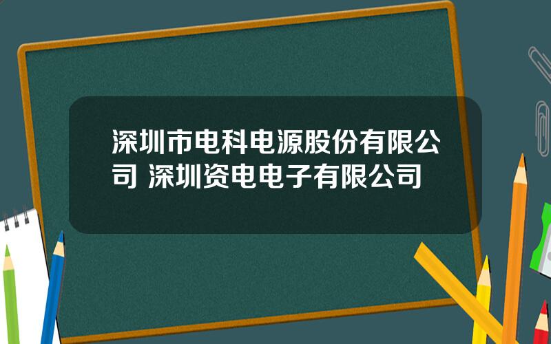 深圳市电科电源股份有限公司 深圳资电电子有限公司